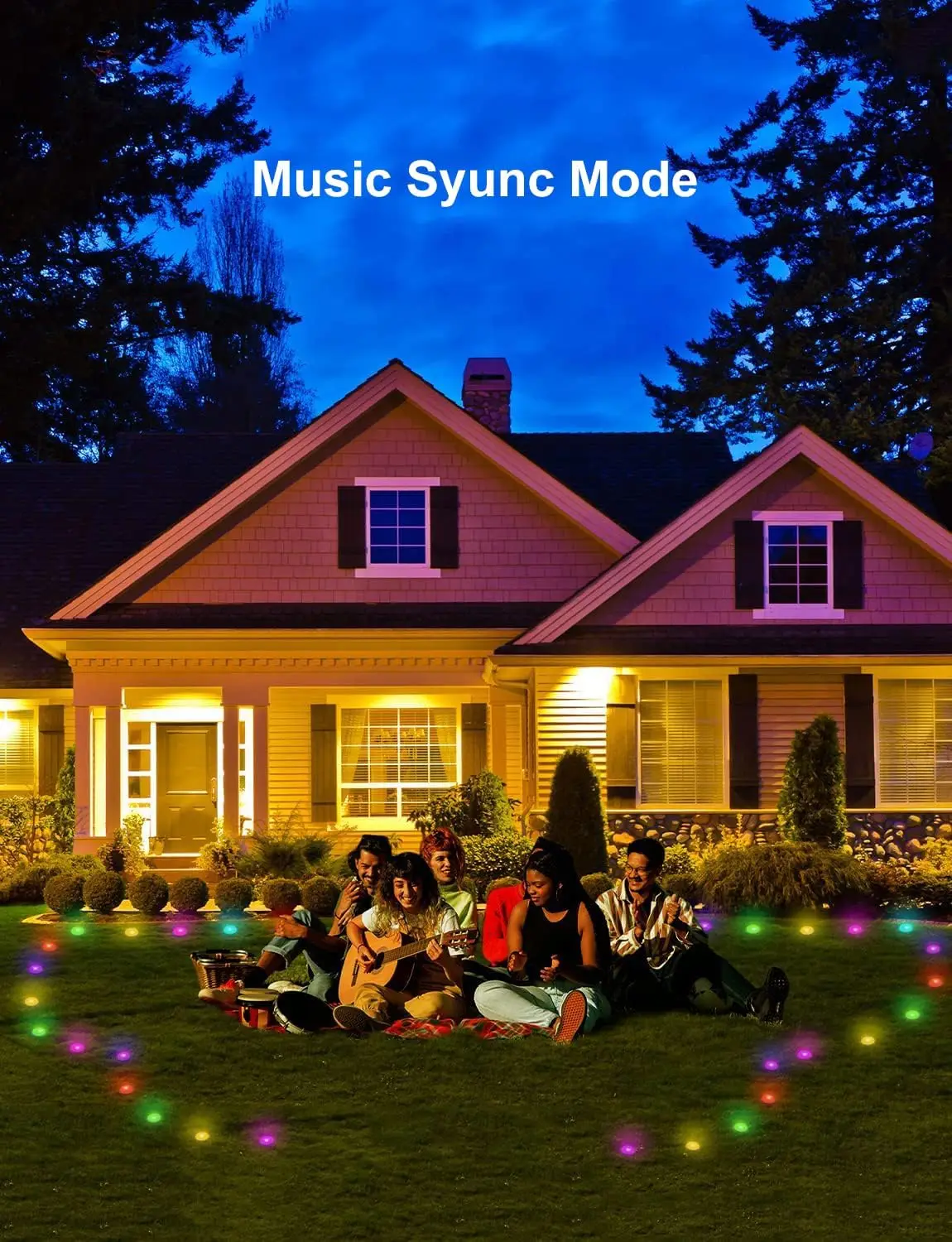 product 15 pack smart tuya app control rgbicw music sync pathway lightsground lightsoutdoor lawn light for garden yard patiodecor-39