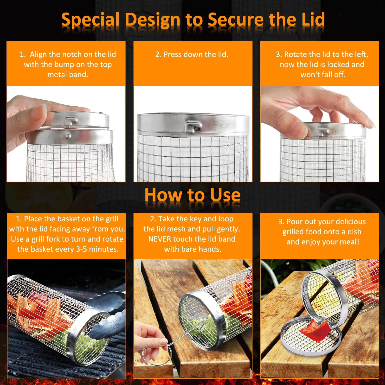 Stainless Steel Grill Basket | BBQ Tools & Accessories