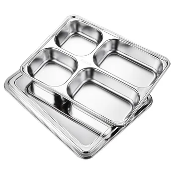 Hot Selling Divided School Lunch Tray Dinner Dish Plate Metal Stainless ...