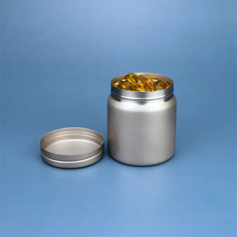 Портативный резервуар для хранения из чистого титана ультралегкий металлический контейнер чая Большой Вместительный таблеток