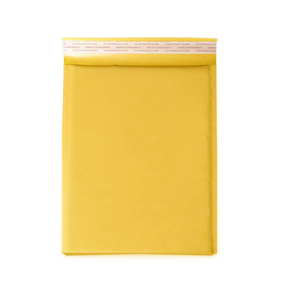 Yellow Kraft Paper Bags Self Adhesive Mailing Padded Envelopes Recyclable Kraft Bubble Mailers