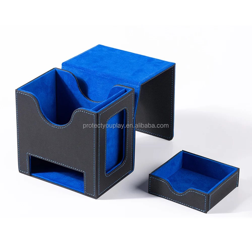 Commander Deck Box for MTG with Dice Tray - Commander Window Display Fits 100 Double-Sleeved Cards