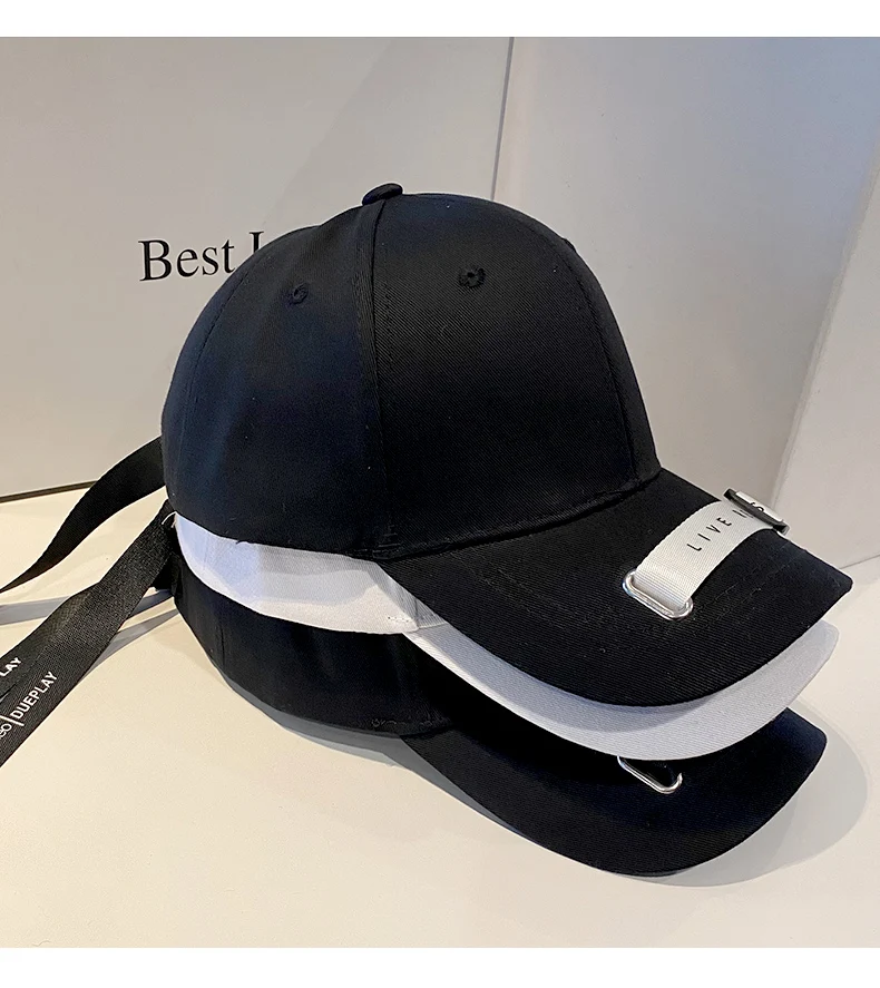 Custom summer fashion hat hip-hop curved brim hat men women sun hat personality streamer baseball cap