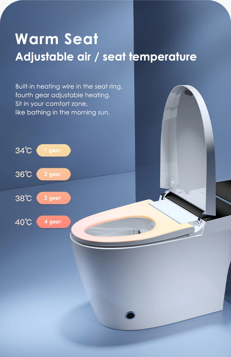 Modern wholesale ceramic automatic toilet bowl bidet auto-flush motion sensor smart wc toilet intelligent details