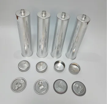 Metal packaging silver Sealant silicone glass adhesive silicone adhesive seam sealant hothard Aluminum  tubes.