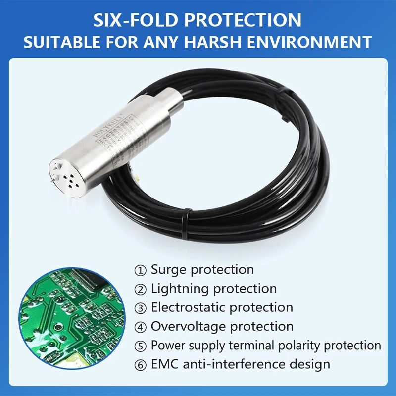 Holykell 4-20ma Submersible Level Sensor for Check Water in Fuel tank