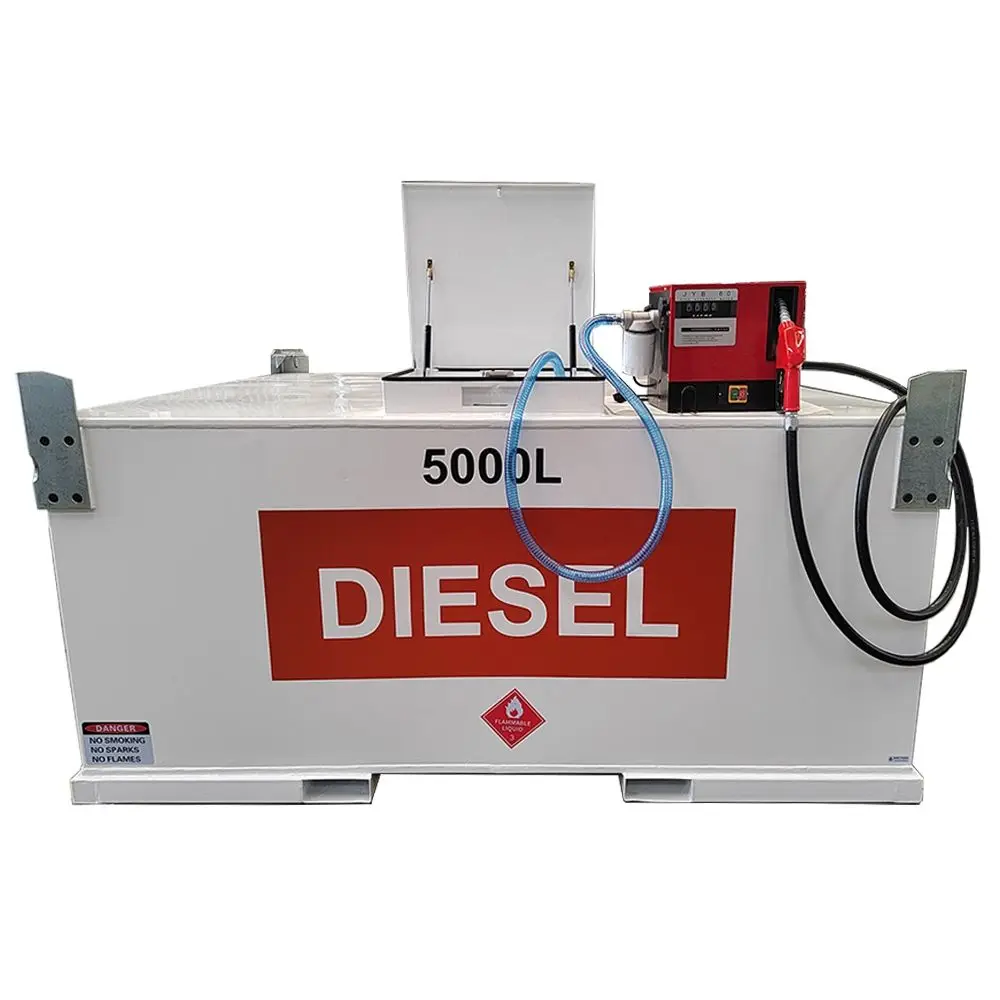 1000L To 5000L Carbon Steel Transporting Mobile Portable Gasoline Diesel Fuel Tank with Pump For Vehicle Refueling