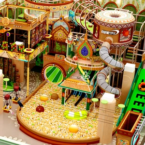 Custom Design Kids Indoor Playground with Cartoon Jungle Theme, Soft Play Equipment & Slides for Commercial Use