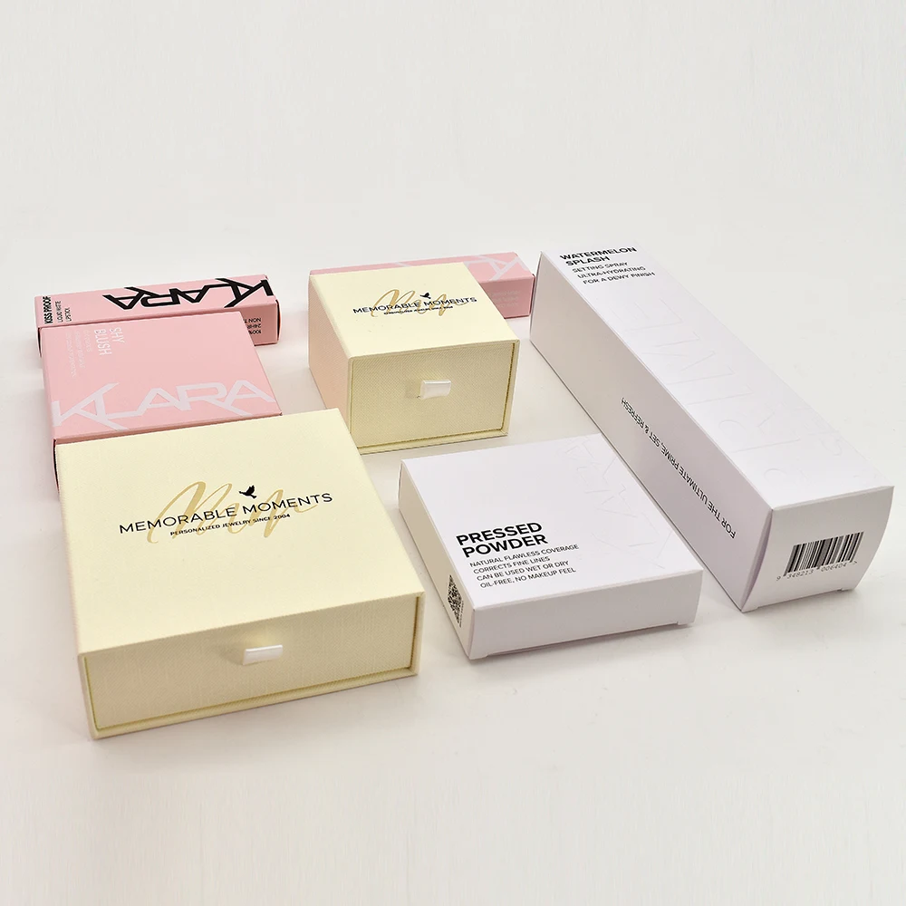 Luxury Custom Cardboard Drawer Sliding Necklace Earring Bracelet Ring Custom Gift Paper Packaging Jewelry Box supplier