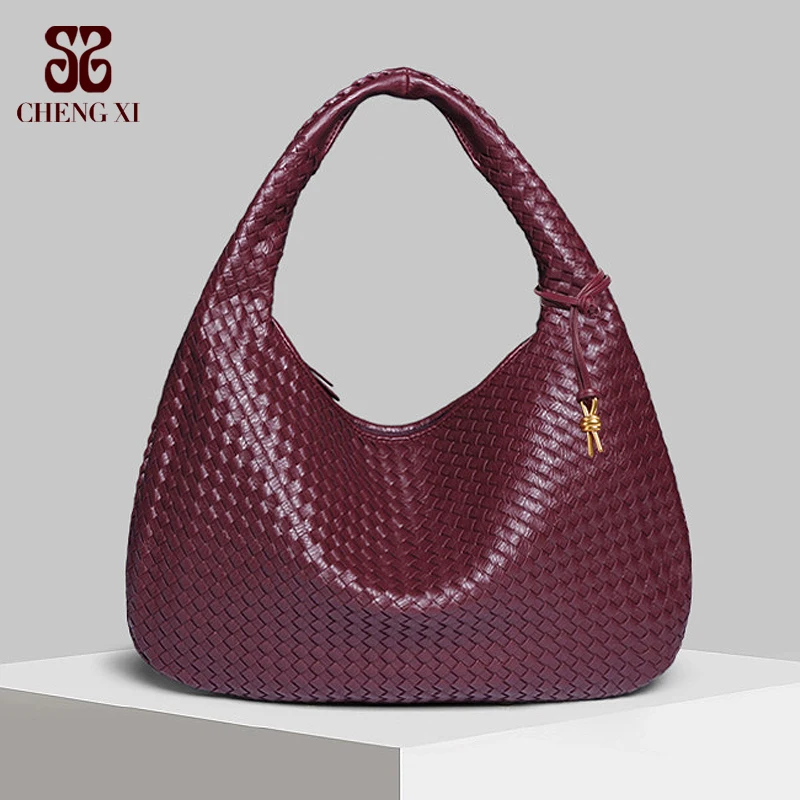 2025 Factory Direct Sales Lady Handbag Fashion Handmade Woven Bag Retro Fashion Versatile Single Shoulder Underarm Lady Handbag