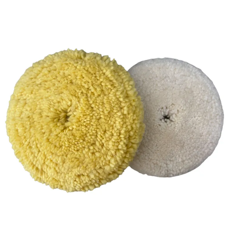 100 Lambs Twisted Wool Cutting Pad Hook And Loop Wool Material Double