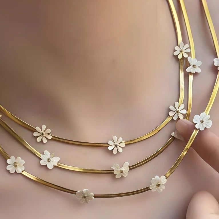 Elegant Butterfly & Daisy Charm Jewelry Set