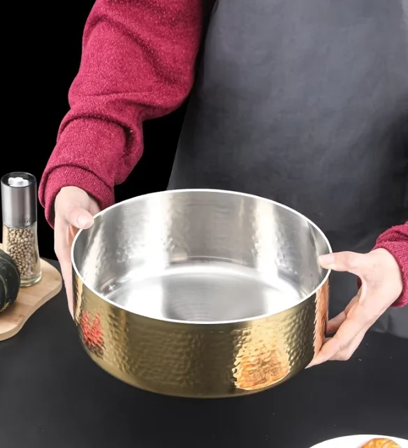 High Quality Minimalist Designer Western Gold Inscribed Bowl for Serving at Home or Catering Events