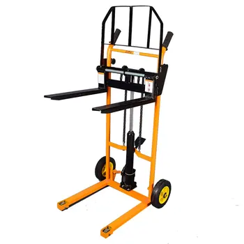Hot Sale 200kg Light Weight Hydraulic Fork Hand Portable Manual Lift Truck Stacker for Material handling