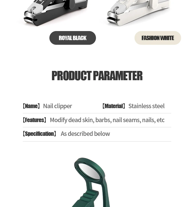Stainless Steel Magnifying Glass for the Elderly Special Anti-splash Special Thick Hard Nail Clippers Special Thick Hard Nails
