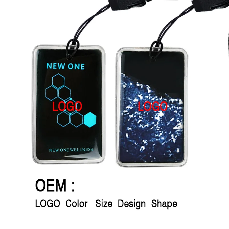 Terahertz Chip Negative Ion With Ions Chain Quantum Energy Card Quantum Energy Tarjeta De Iones Negativos With Tape and Bag