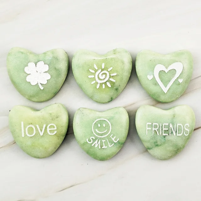 Accept Small Orders Customized Stone Heart With Engraving Pocket Stone For Home Decoration Factory Direct