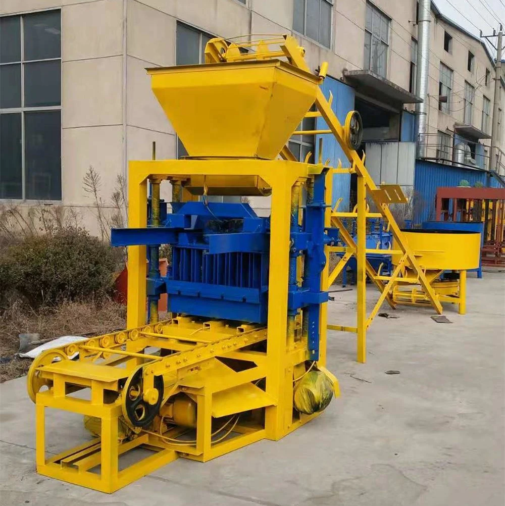 Automatic Hollow Block Tile Making Machinery for Small Business Idea Concrete Floor Price Hourdi QT4-26 Brick Moulding Machine