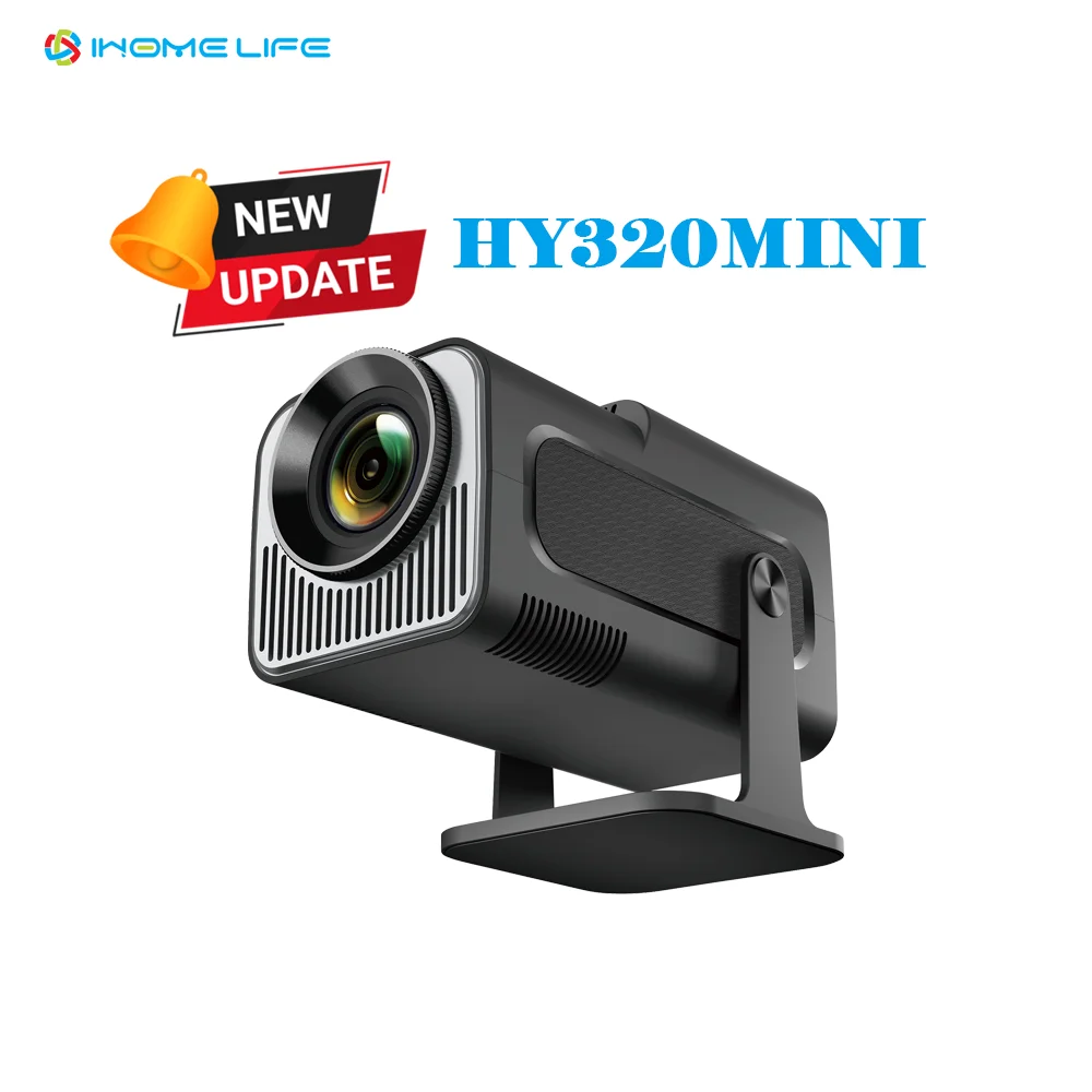 HY320mini Newest Model Android 11 Home Theater Projector 1GB 8GB Upgrade Version Dual Wifi 6 720P Portable Mini Projector