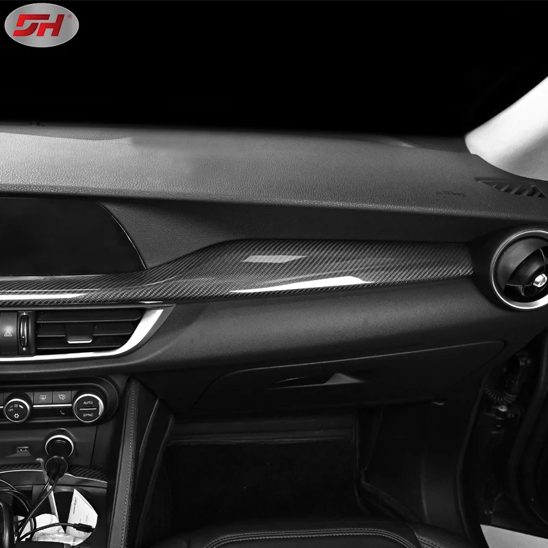 carbon fiber car interior parts car interior trim dashboard trim for Alfa-Romeo Stelvio 2017-2019