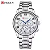 Silver Case White Dial