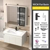 SKU-13-91 cm ceramic basin - white cabinet