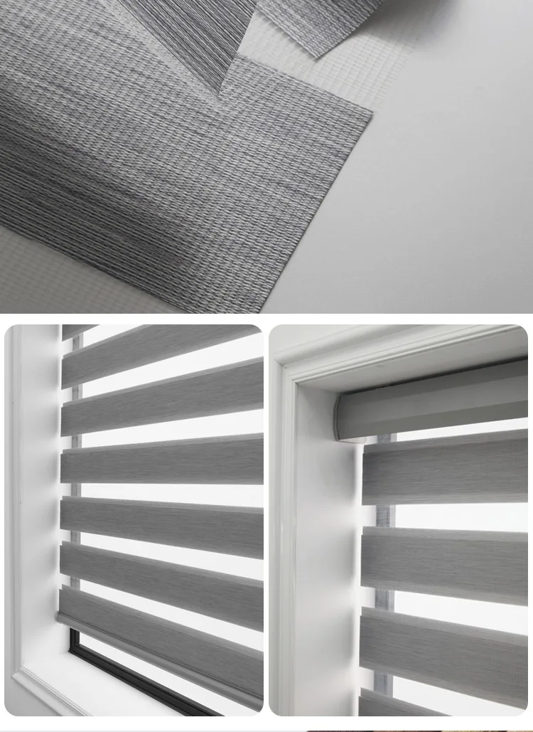 smart home voice app control automatic Electric roller blind motorized shutter Double layer blackout Motorized zebra blinds