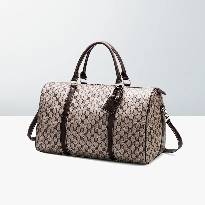 MOQ 100  luxury retro custom leather carry on carbin handbag travel luggage bags duffle bags weekend duffel bag