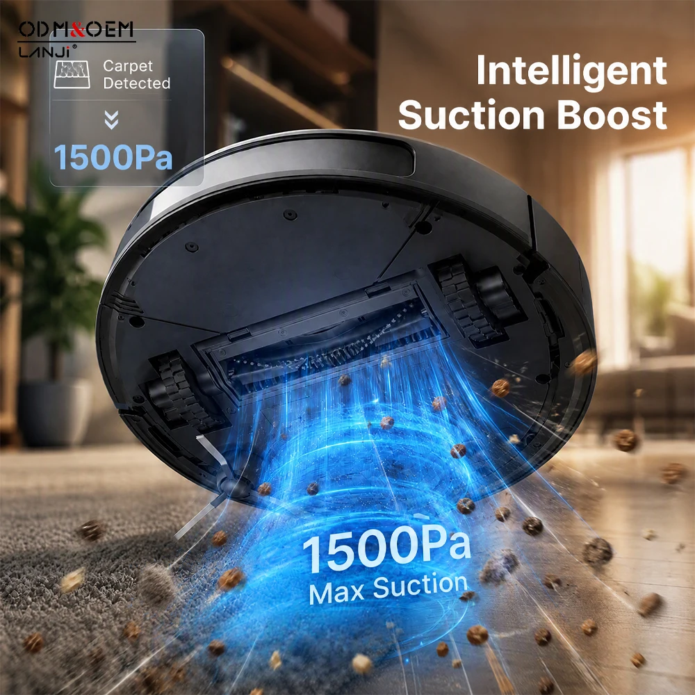 product oem s12r robot vacuum cleaner vacuum sweeping 2 in 1 dry smart household plastic brushless motor up to 120 min app controlled171-3