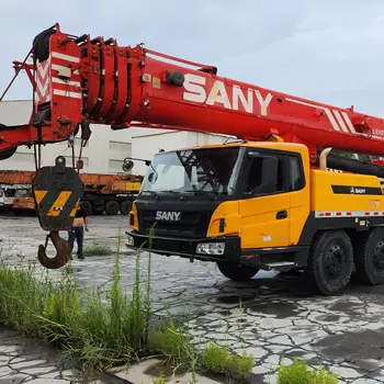 Used Sany truck crane with a capacity of 75 tons, High quality second-hand cranes with intact functions