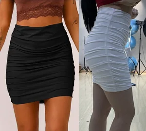Hot Sale High Elasticity Double Layer Skirts Pleated Skirt Girl Sexy Girls Mini Skirt for Women DH047