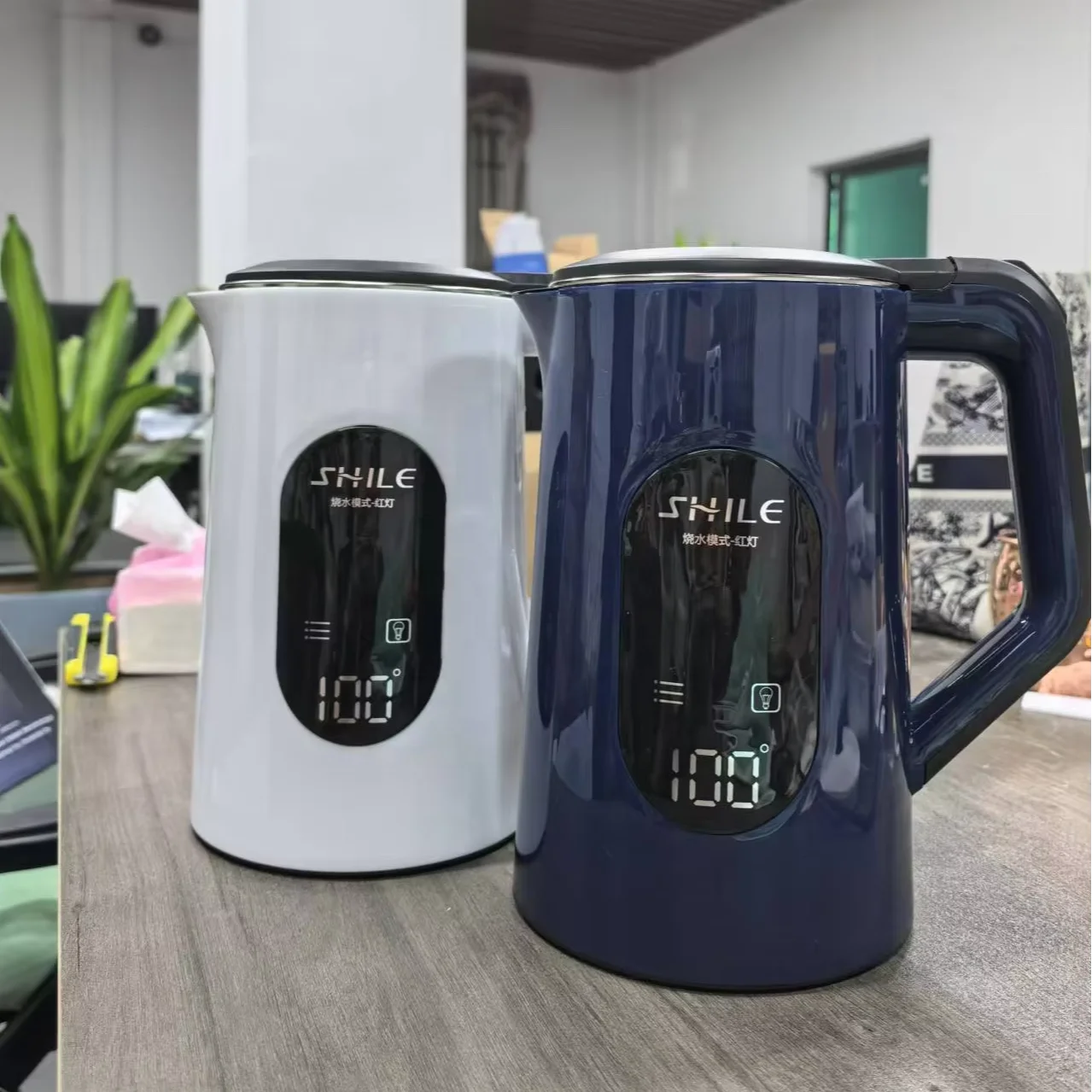 Household Smart Boiling Stainless Steel 3L Automatic Power-off Led  Temperature Kettle