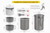 grey Small Titanium Rice Cooker + Tyvek Pouch