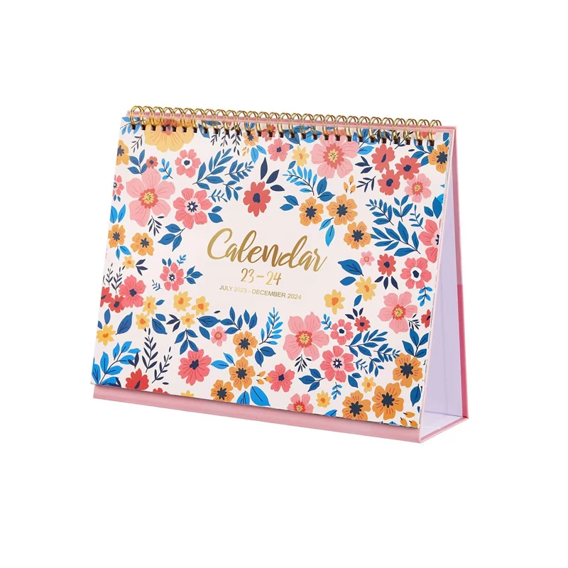 2024 Заводская пользовательская настольная Печать Календарь мини ежедневно 365 дней Еженедельный календарь