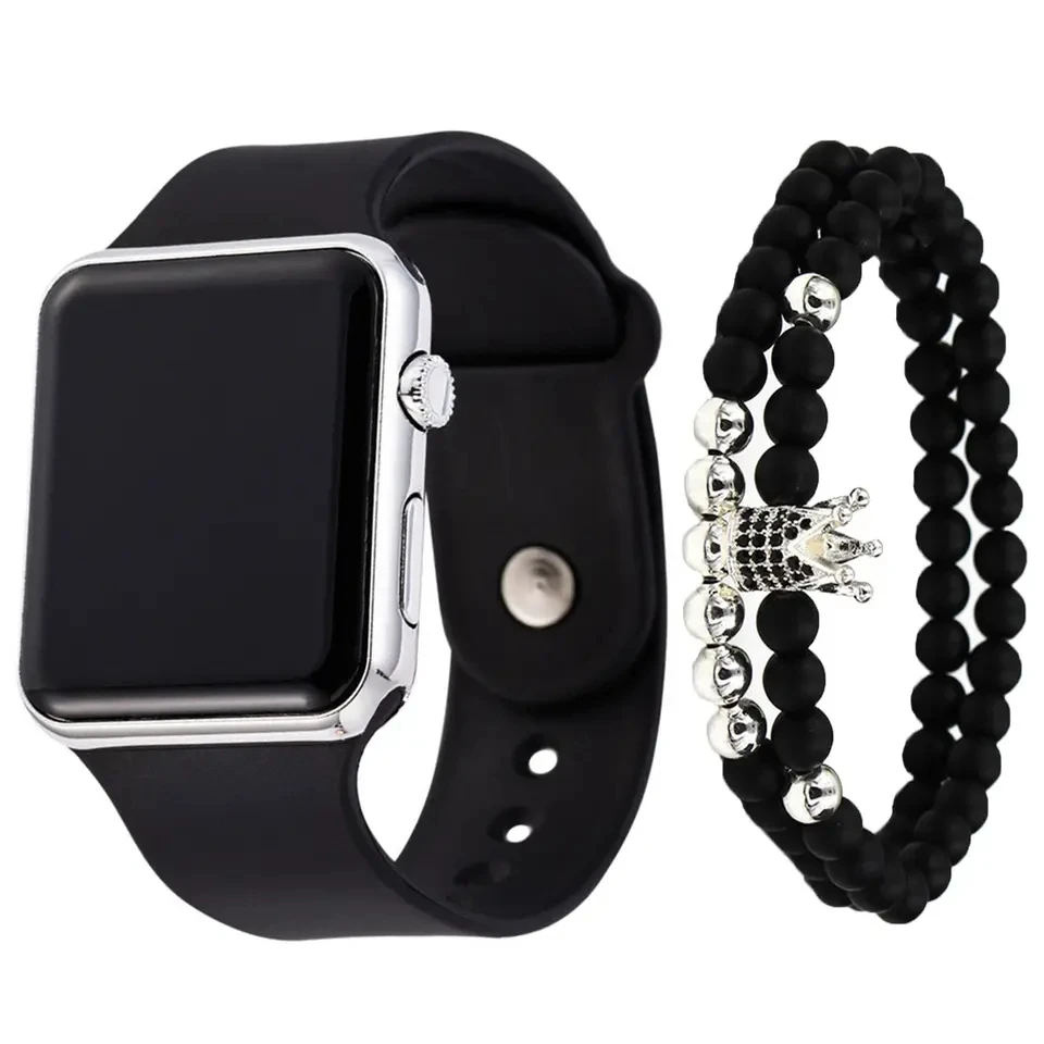 Fashion Jewelry Mechanical Crown Couple Smart Watch Bracelet Bangles