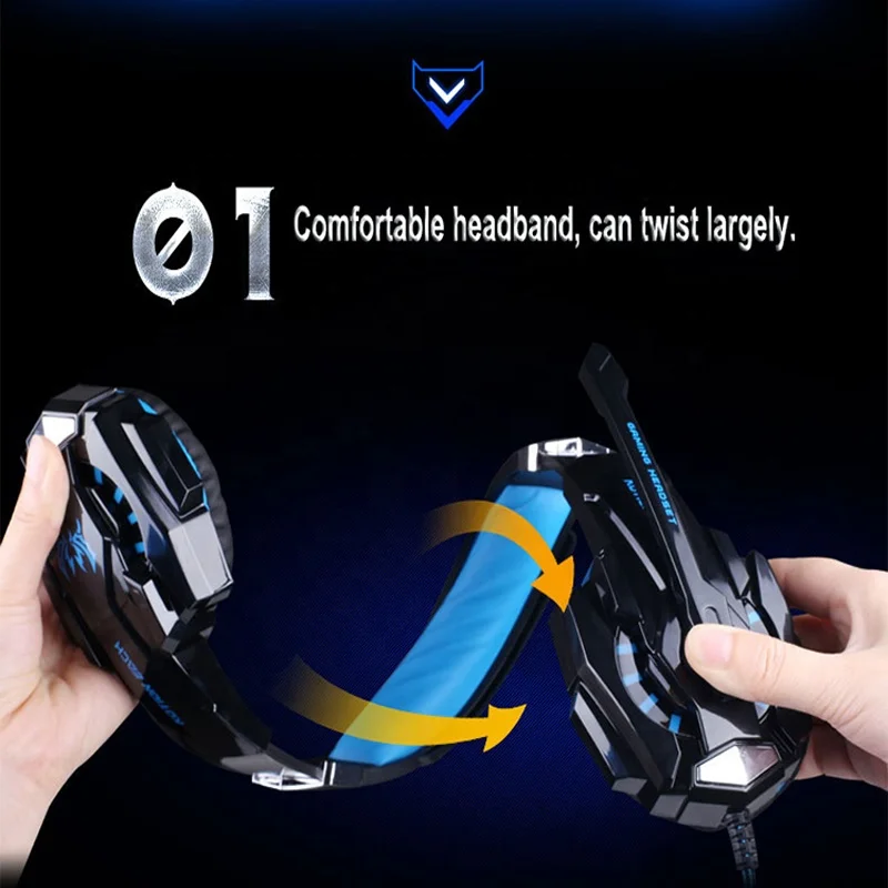 KOTION EACH G9000 LED Gaming Headset with Microphone