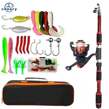 CHEERY Cross-border Sea Spool Bottom Fishing Rod Set Portable Mini Full Set Glass Steel Durable – Rod – view 2