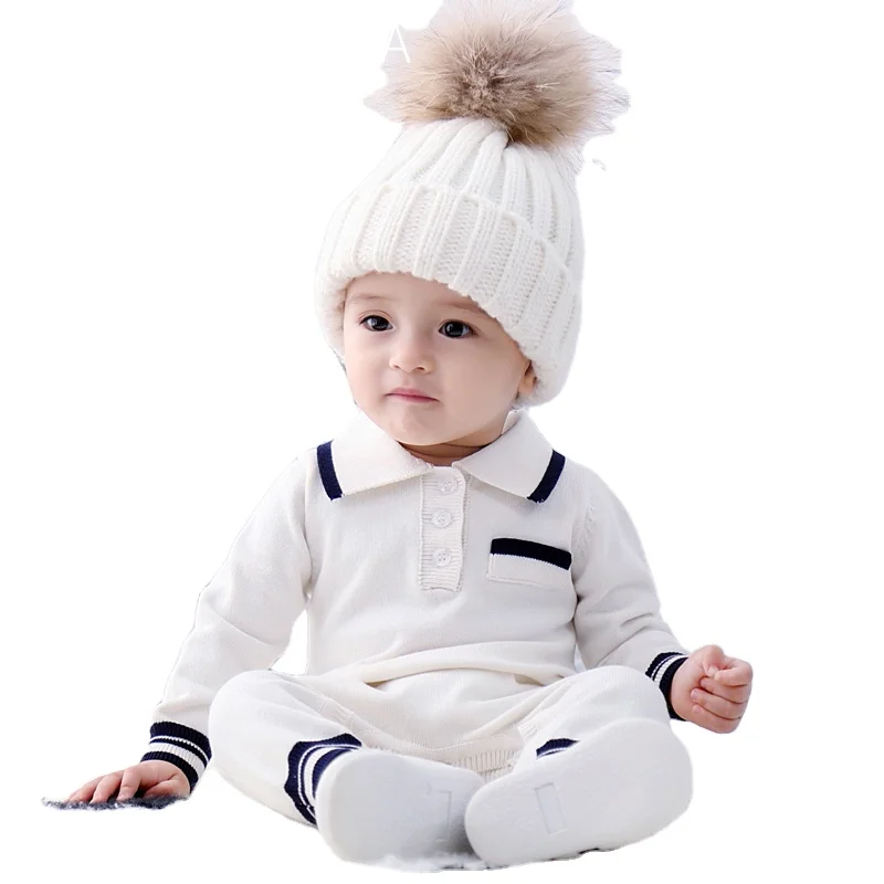 Children Baby Boy Girl Kids Knitting Long Sleeve Rompers Autumn Winter Baby Boys Girls Pure