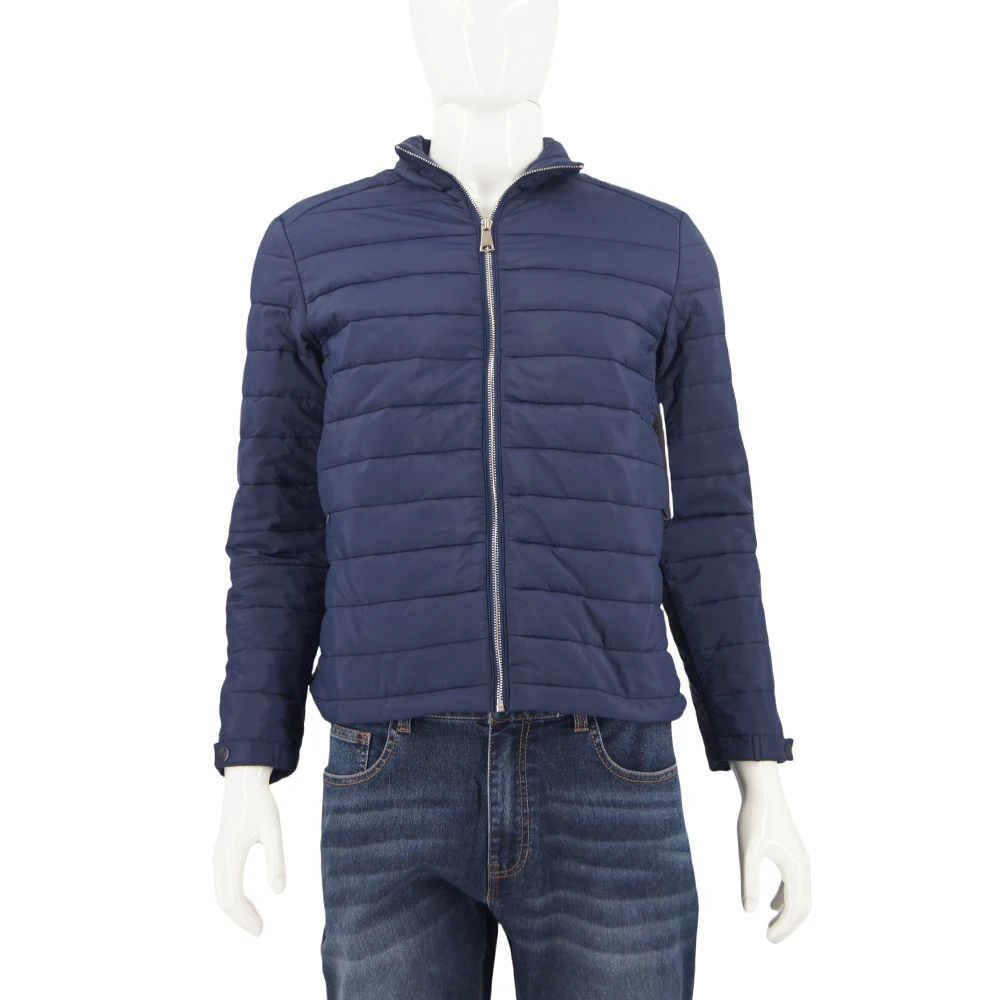 Warm Solid Color Puffer Bomber Winter Bubble Stand-up Collar Coats Jackets Large Size Men's Slim Padded Jacket manufacture