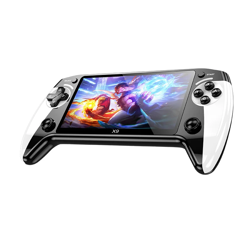 X9 Console de jeu portable rétro avec écran HD IPS de 5,5, protection des yeux, console de jeux rétro avec livre électronique TXT, système Linux, sortie TV, plus de 15 000 jeux