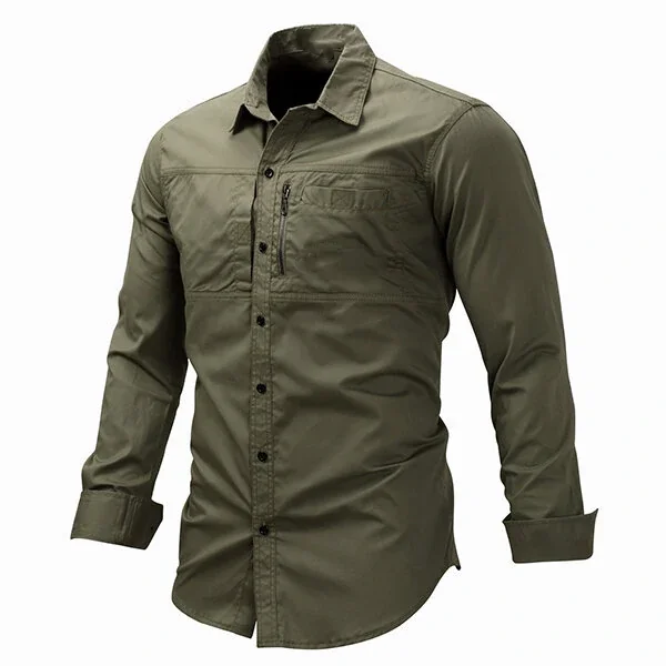 Hot Sale Long Sleeve Mens Casual Shirt Army Green Tactical Combat Working Shirts Mens Workwear Uniforms With Custom Service