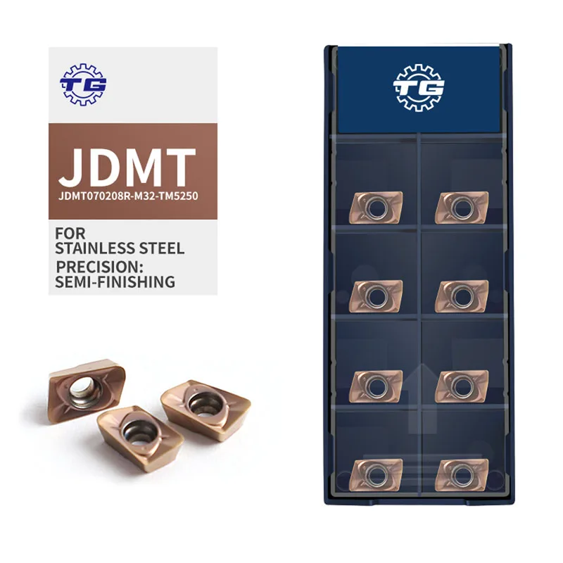 تي جي إدراج طحن مخصصة JDMT070208R-M32-TM5250 أدوات كربيد مع طلاء PVD للاستعمال العام مع دعم OEM