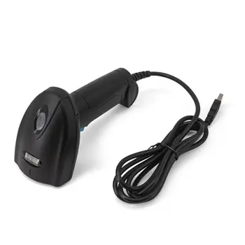 Automatic Sensing 1D Barcode Scanner Gun with LED Laser Light Source Wired Handheld Scanning COM Interface Stand Placement