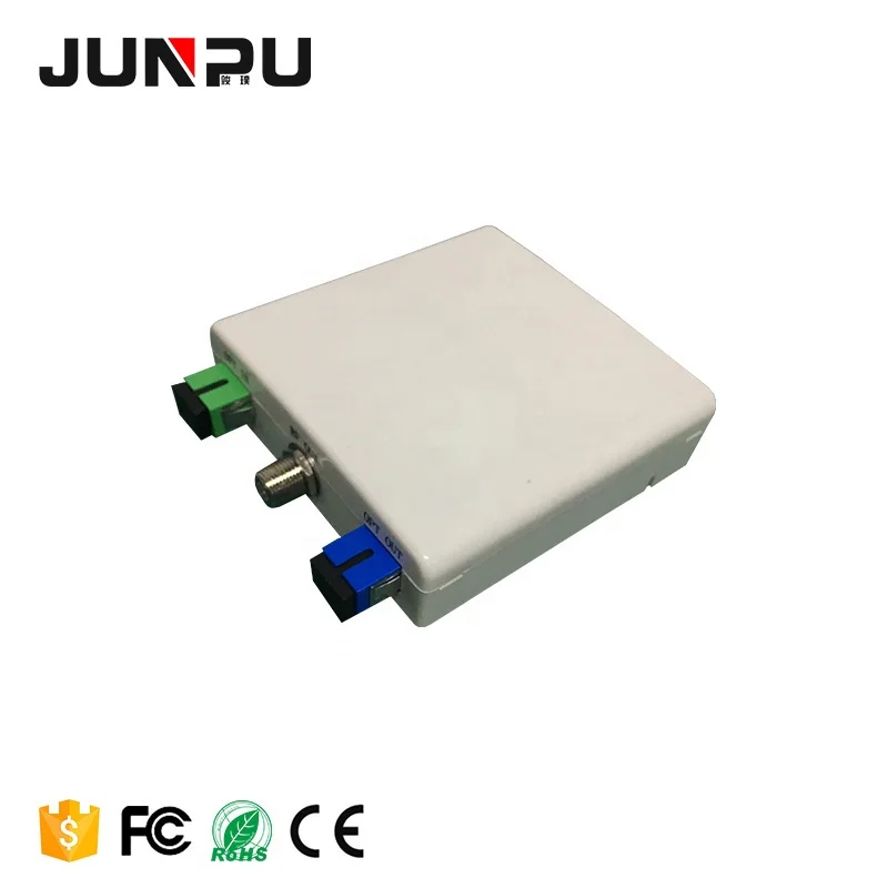 AGC node for ftth WDM optical node with 2 RF output fiber optic receiver for smart hotel solution