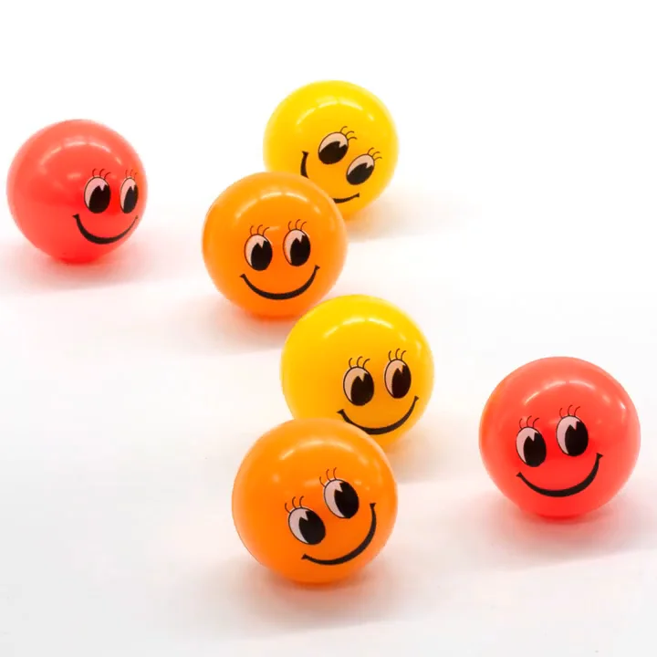 cheap happy face bouncing ball 45mm happy face bouncy balll bulk