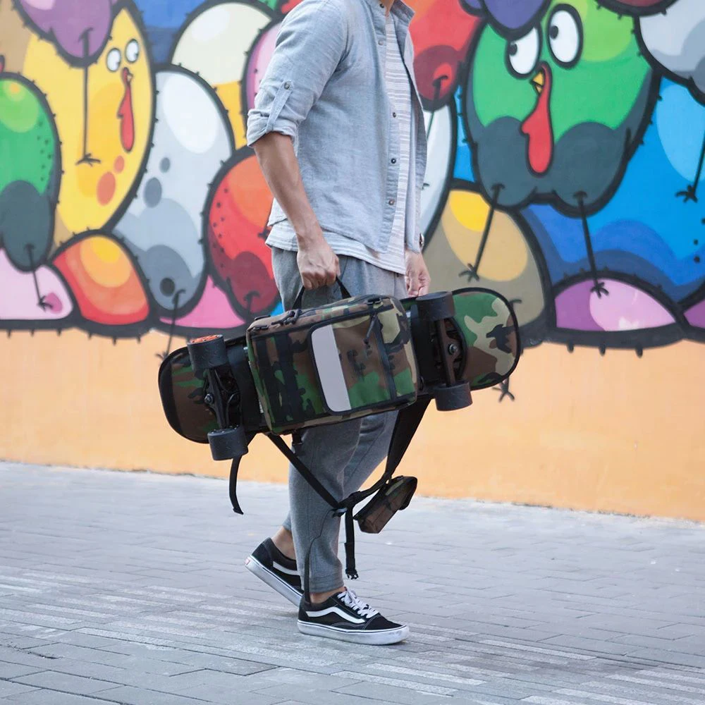 Custom Camo Longboard Bags Electric Skateboard Cruiser Carry Shoulder
