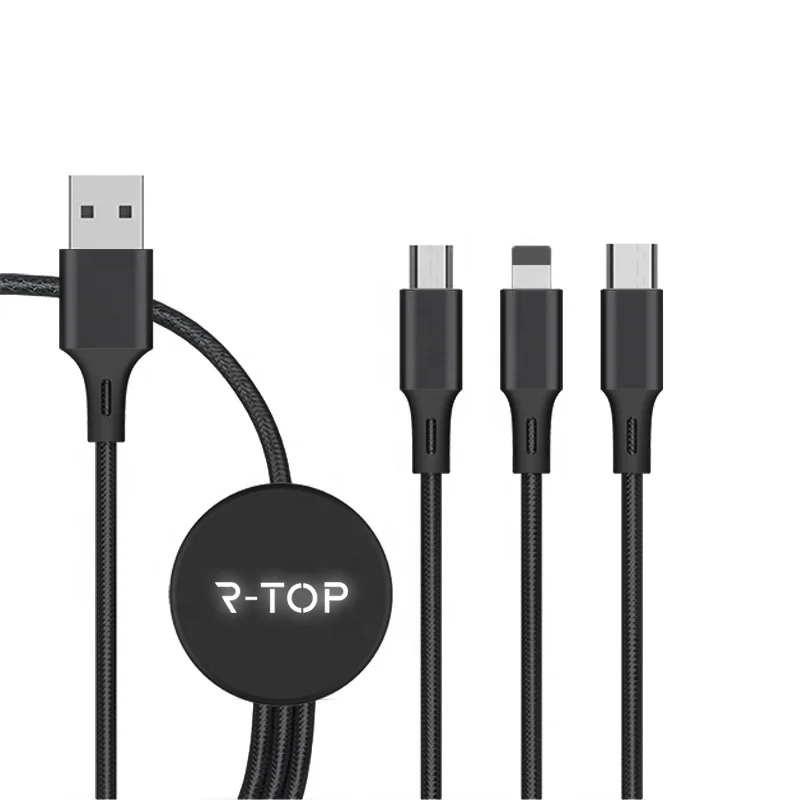 
 CL-101 свет 3 в 1 быстрая зарядка через Usb кабель Универсальный многофункциональный мобильный телефон зарядное устройство кабель  