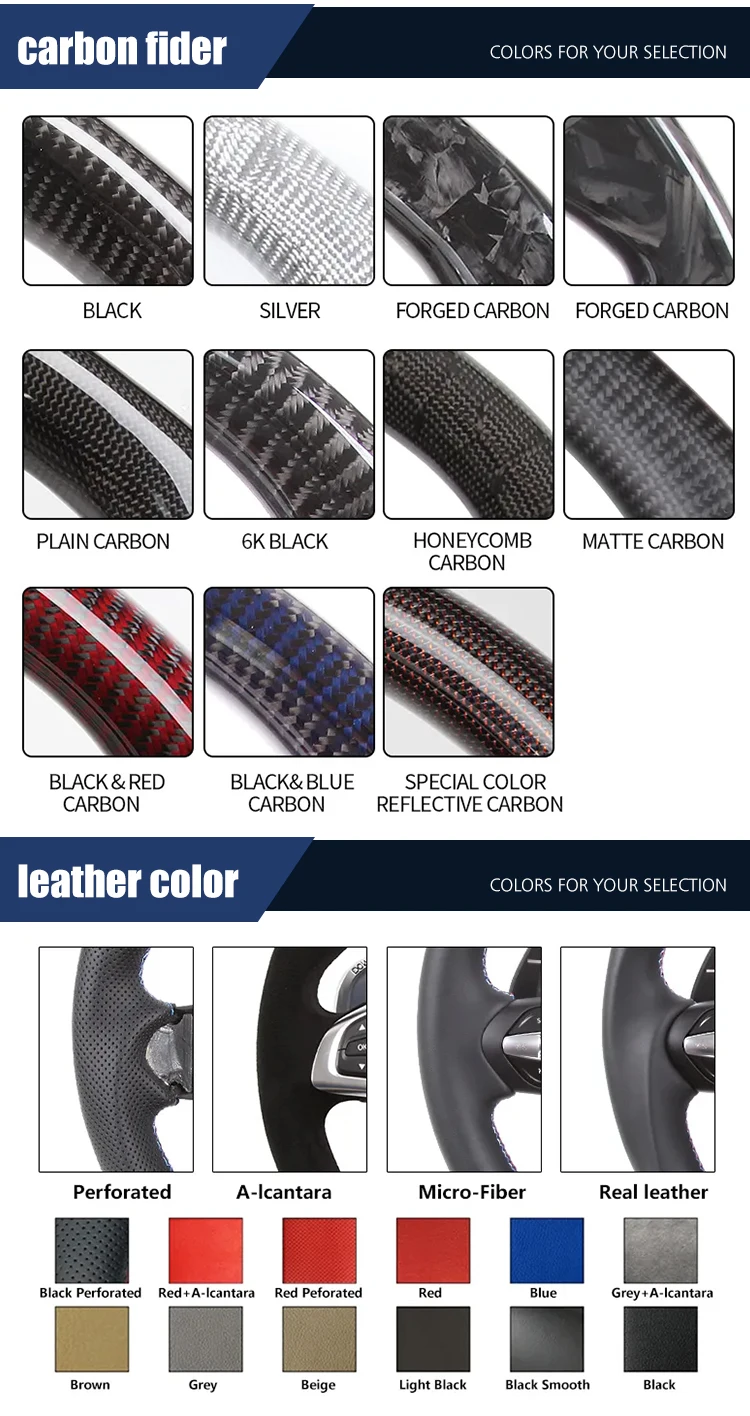 Steering Wheel Custom Carbon Fiber For Jaguar 20152019 Xe Xfl Xel F