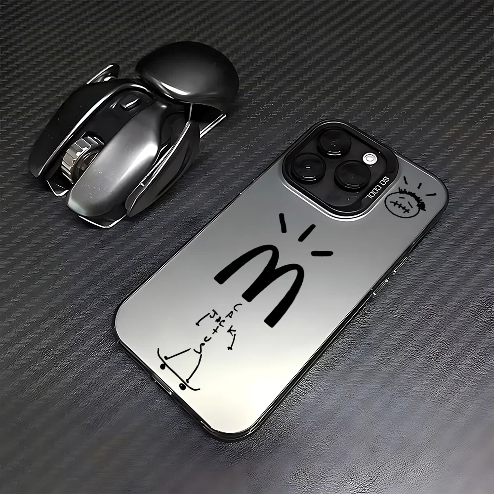 Luxury Travis Scott Cactus Jack Electroplate Phone Case for 16/15/14/13/12/11 Pro/Pro Max/X/XR/XSMAX/8/7 Plus Candy Matte