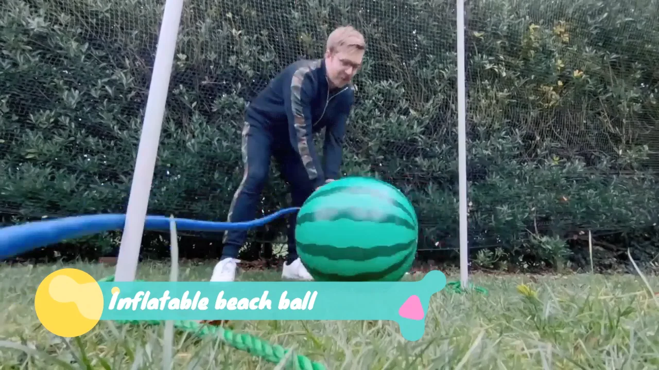 Custom Printed Jumbo Pvc Rubber Watermelon Beach Ball Promotional